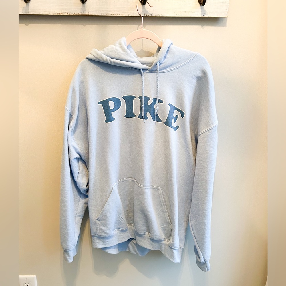 Pike fraternity baby blue sweatshirt